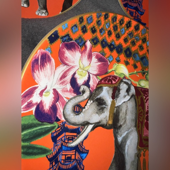 Williams Sonoma RAJ Thai Palace Salad Plates Set of 5 Elephant Very Hard To Find - Picture 11 of 14